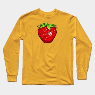 Strawberry Power Large Chest Logo Long Sleeve T-Shirt